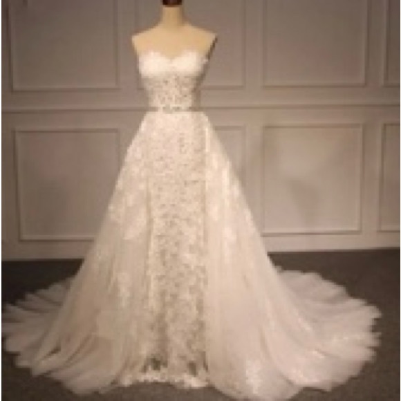 NWT Sophia Toli Wedding Dress Detachable Tulle Skirt Dream Dress Sz 6 Ivory - Picture 15 of 15